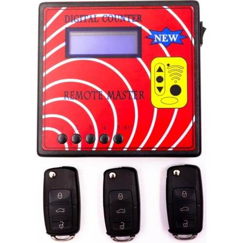 Digital Counter Remote Master Frequency Meter Fixed/Rolling Code Remote Copier Blue Screen with 3PCS Fixed Code Model A Key