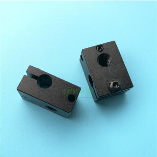 1pcs 3D Printer parts V6 PT100 black Aluminum heater block for sensor cartridges apply Reprap Prusa i3 V6 hotend