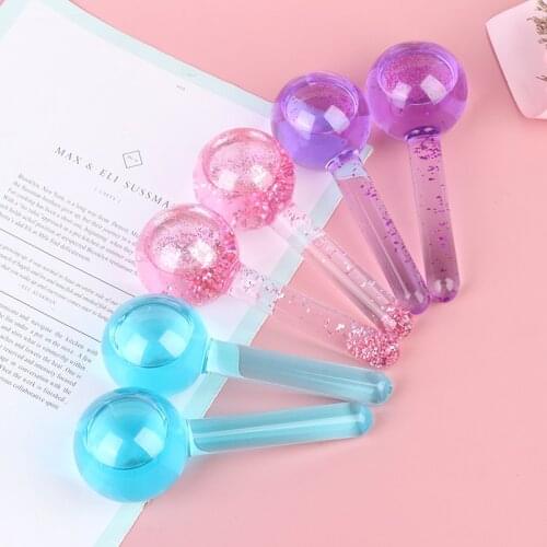 Crystal Face Ball Ice Globes Cooling Water Wave Face And Eye Massage Skin Care