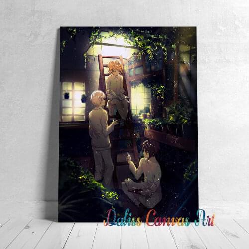 Canvas Anime Promised Neverland Pictures Home Decoration Manga Paintings Poster HD Prints Wall Art Modular Living Room Framed