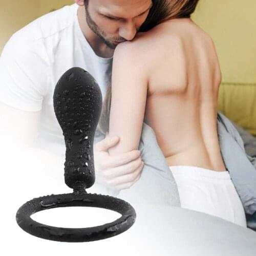 OLO Penis Delay Ring With Anal Plug Semen Locking Skin-friendly Silicone Delay Ejaculation Prostate Massager Male Masturbators
