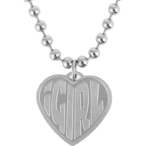 Trendy Gothic Female Symbol Girl Crush Choker Devil Girl Heart Pendant Necklace Jewelry