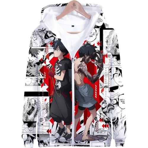 Hot Kemono Jihen Zipper Hoodies Men Cartoons Japanese Anime Streetwear Harajuku Graphic Sweatshirts Kemono Jihen Zipper Clothes