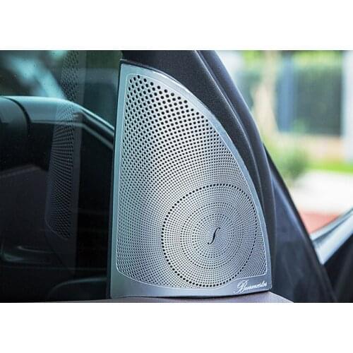 20pcs Auto Stainless Steel Accessory Car Audio Loudspeaker Cover Speakers Stickers For Mercedes Benz GLC GLC300 GLC200 GLC260