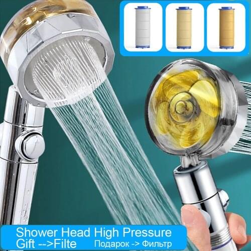 Creativity High Pressure Massage Shower Head Water Saving Flow 360 Rotated Rainfall With Filter Bathroom Hand-held Spray Nozzle