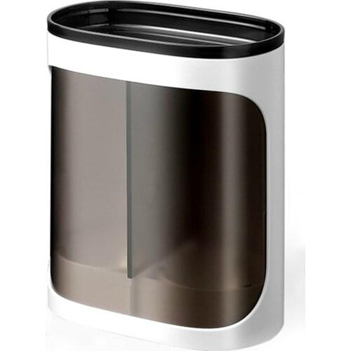 Disposable Cup Dispenser Wall Mounted Cup Holder With Lid Double Tube For Paper Plastic Cup Cover Double Barrel Tuber Wall Mount