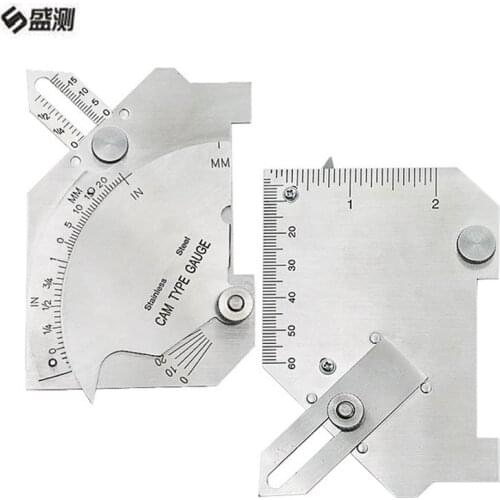 Stainless Steel Bridge Cam welding gauge 0-50MM Weld Gage Test Ulnar Welder Inspection Welding Gauge Ruler D1031