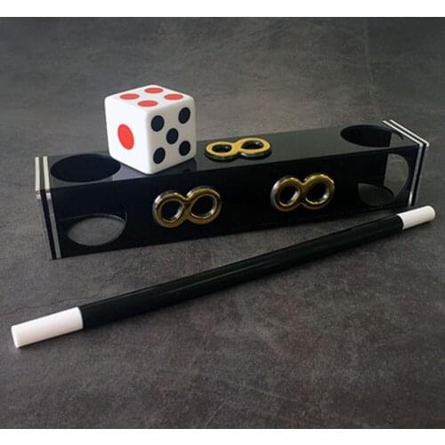 Jumbo Dice Tunnel Magic Tricks Dice Spots Change in Tunnel Magia Magician Stage Illusion Gimmick Props Funny Mentalism