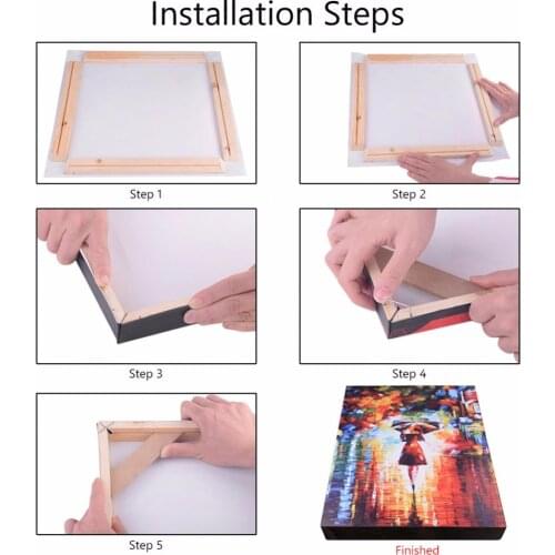 DIY Frame For Canvas Painting Natural Wooden Posters Photos Pictures Easy to Assemble Wall Frame Custom Frame Longlife Wood