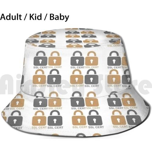 Ssl Certificate - Internet Security ( White Background ) Sun Hat Foldable UV Protection Ssl Certificate Secure Sockets