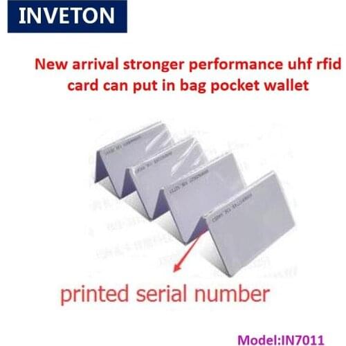 Students ID card access control system uhf rfid tag PVC passive card 96 bits anti body 860-960mhz put in bag pocket