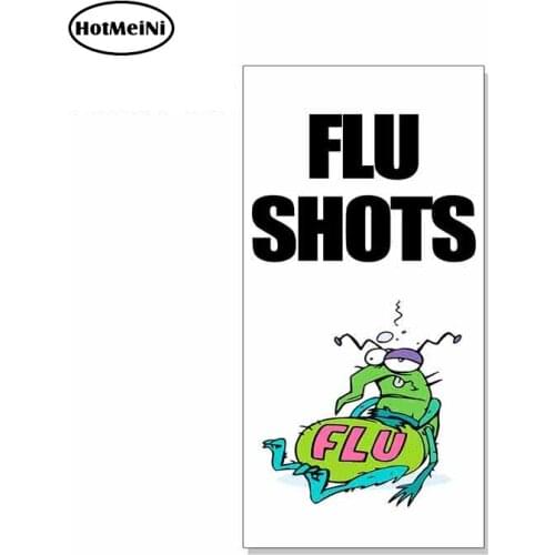 HotMeiNi 13cm x 6.6cm For Flu Shots Health And Wellness Novelty Decal Personality Stickers Vintage Drag Racing Decal Sticker