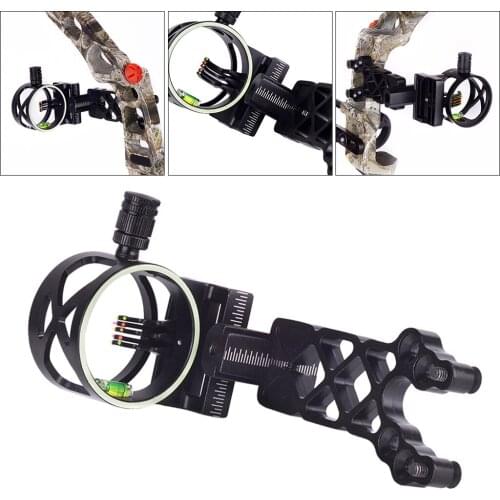 Deluxe Adjustable Bow Sight Aluminum Alloy 5-Pin Portable Shooting Slider Compound Bow Aim Collimation Right/Left Hand