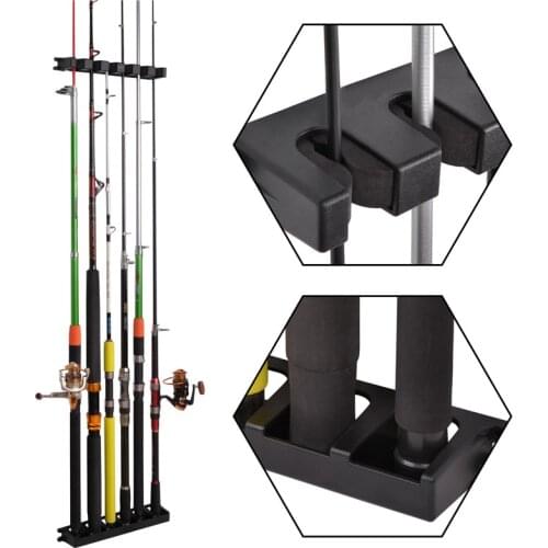 Vertical Fishing rod Rack Fishing Pole Rod Holders Display Rack Stand Organizer Bracket for Storage