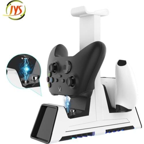 Clear LED Indicator Charging Dock For PS5 Controller Charging Base For Xbox Gamepad Charger Station With Headphone Stand Holder