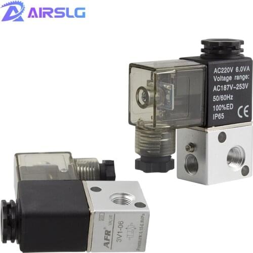 1 Pcs 3V1-06 2 Position 3 Way 2 Position 1/8inch BSP Normally Closed Pneumatic Electric Ball Valve DC 12V 24V AC 110V 220V
