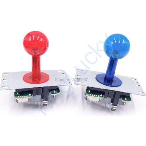 1pcs Clear crystal Arcade Joystick copy SANWA Type 5pin classic round dome joystick for Pandora box game PC PS4 Arcade console