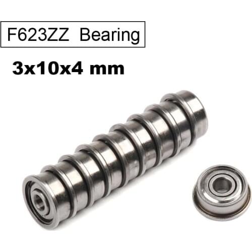 10PCS F623ZZ Bearings 3x10x4 mm Double Shielded Miniature Single Row F623ZZ Ball Bearing