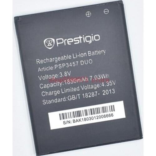1850mAh 3.8V Battery For Prestigio PSP3457 DUO Mobile Phone Batterie Bateria Replace Parts