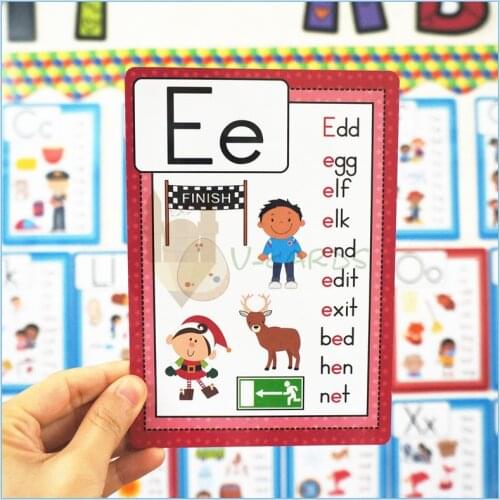 26pcs ABC Alphabet Flash Cards for Toddlers Kids letter Montessori Pocket Cards Perfect for Preschool to Kindergarten Decoration