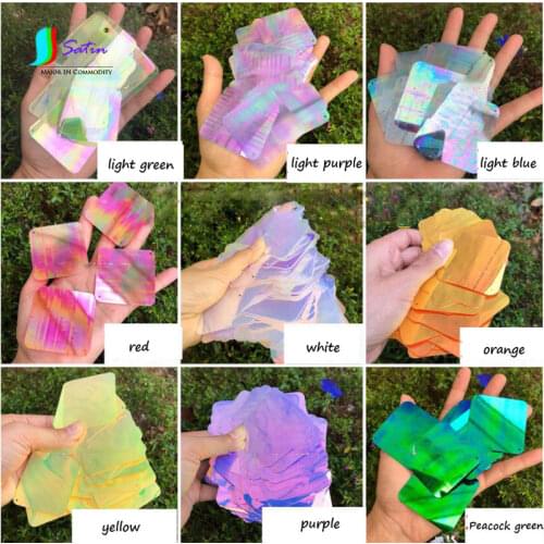 5*5cm Big Round Corner Square Diagonal 2-hole Colorful Loose Sequin,Wedding Party DIY Decoration Square Large Sequins S0922L