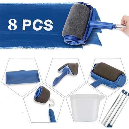 5pcs Paint Brush Set Paint Roller Brush Household Wall Paint Brush Multifunction Roll Brush For Living Room Kitchen Bedroom