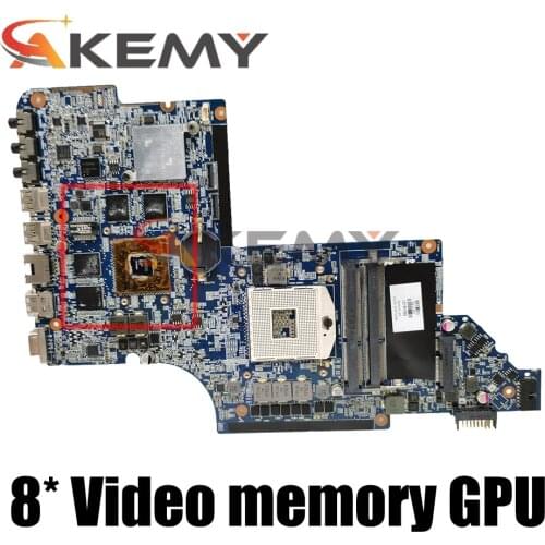 Akemy DV6-6000 motherboar 665341-001 For HP pavilion DV6 DV6T DV6-6000 original TEST MOTHERBOARD 8* Video memory GPU