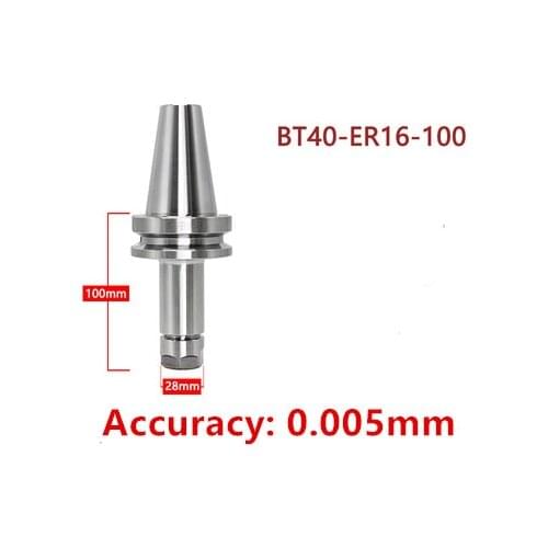 BT40-ER16-100L/BT40-ER20-100L/BT40-ER25-100L CNC BT40 taper miling chuck arbor, BT40 collet chuck holder,resolution 0.005mm