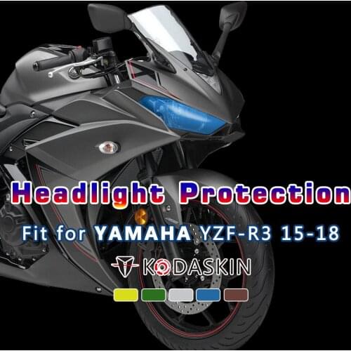 KODASKIN Motorcycle Accessories ABS Headlight Screen Protection Cover Headlight Guard Fit For YAMAHA YZF R3 2015 2016 2017 2018