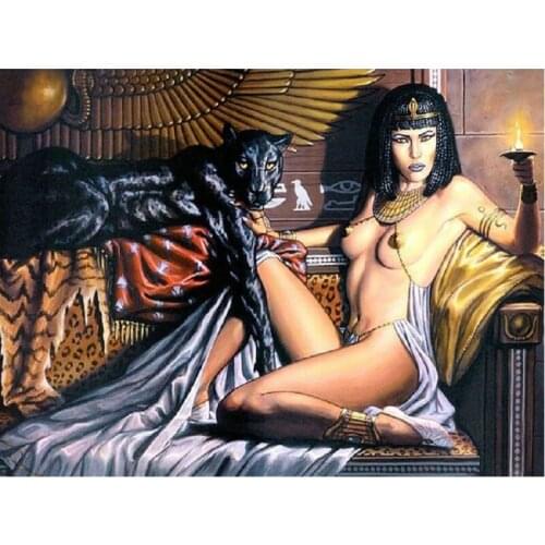 DIY 5d Diamond Painting cross stitch Egyptian woman rhinestone puzzle Crafts Full Diamond Embroidery picture pastes Home Decor