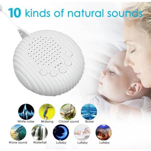 White Noise Machine Sleep Sound Machine For Sleeping & Relaxation For Baby Adult Office Travel. Built In USB Timer