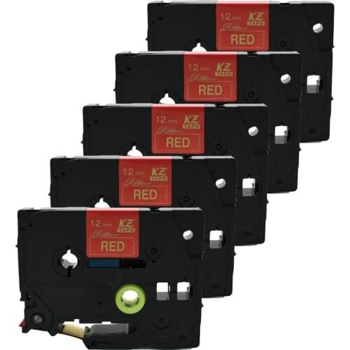 Satin Ribbon 12mm*4m Gold on Red label tape TZe-RW34 TZ-RW34 for gift wedding Christmas Party for Brother P Touch printer