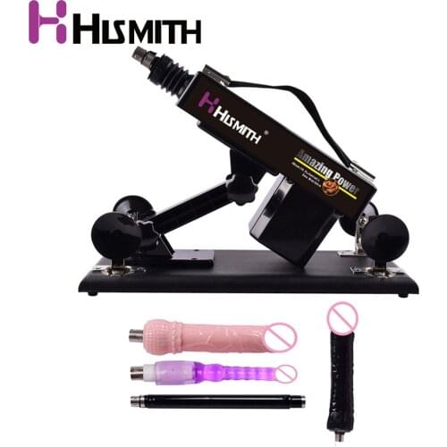 Hismith Automatic Sex Machine Multi-speed Adjustable Vibrator 4 Pcs Accessories Retractable Sex Toys Sex Machine Gun for Women