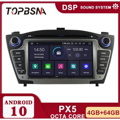 TOPBSNA PX6 Android 10 Car Multimedia Player For Hyundai IX35 TUCSON 2009-2015 GPS Navigation 2 Din Car Radio Stereo 4G+64G DSP