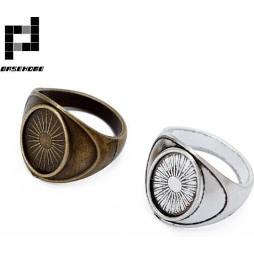 BASEHOME 20pcs Ring Settings Cabochon base Blank Trays Bezel for 10x14mm Cabochon Cameo DIY Vintage Rings(Circle dia 18mm)