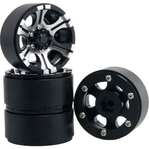 Free Shipping 4 Pcs 1.9" RC Crawler Simulation Lock Tire Metal Wheel Hubs C4WD Land Rover D90 Axial SCX10 CC01 Universal Heavy