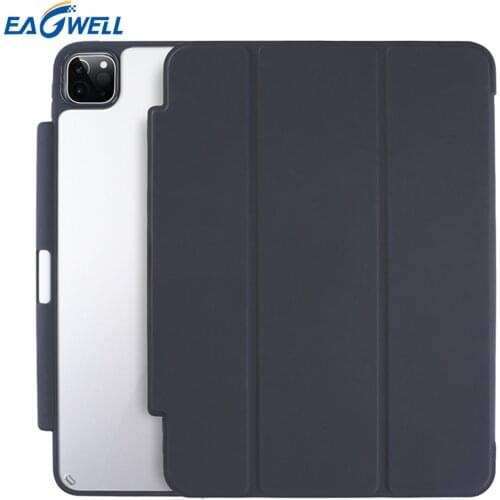 Tri-Fold Case for iPad Pro 11 2021 2020 Air 4th Generation 2020 10.9 Wake Up Sleep Smart Folio Flip Tablet Cover with Pen Holder