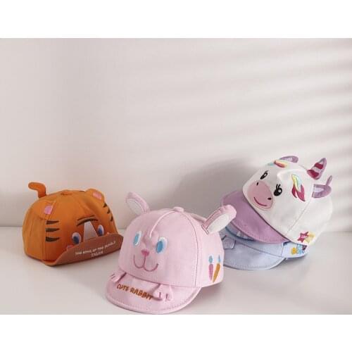 Childrens Hat New Dinosaur Unicorn Soft Eaves Baby Cap Classic Cartoon Embroidery kids Baseball Caps Boy Girl Snapback Hats
