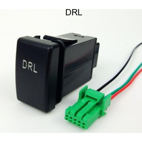DRL Front Fog Light Rear Fog Light One Kick Power Supply Switch Button Wire For Mazda 5
