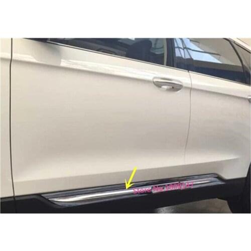 Hot Sale Car ABS Chrome Body Side Door Trim Strip Molding Stream Panel Bumper Hoods Moulding 4pcs For Ford EDGE 2015 2016 2017