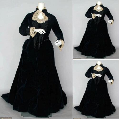 History!Customer-made 17 Century Vintage Costumes Renaissance Dress Steampunk dresses Gothic Cosplay Halloween Dresses C-1203