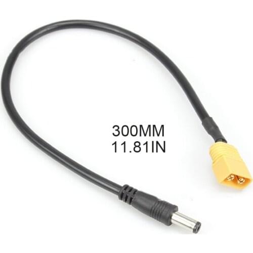 B2RB XT60 Cable XT60 Male Bullet Connector To DC 5.5x2.5mm Male Power Adapter Cable for TS100 Smart Electric Soldering Iron