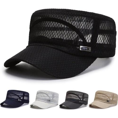 2021 New Adjustable Running Cap Men Mesh Baseball Cap Snapback Hat Summer Hip Hop Fitted Cap Hats For Male Women