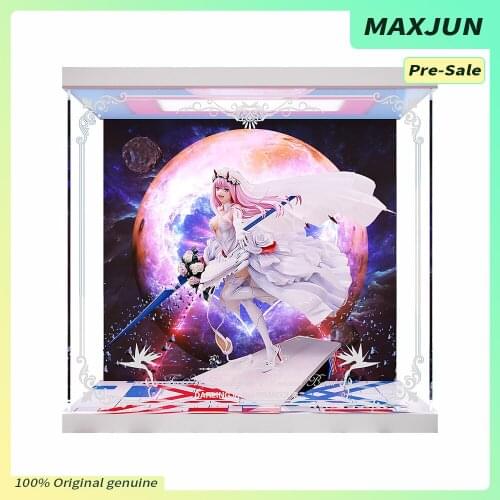MAXJUN Genuine Pre-sale Anime DARLING in the FRANXX Figure Zero Two Wedding dress Display box Acrylic 02 sexy figure Theme box
