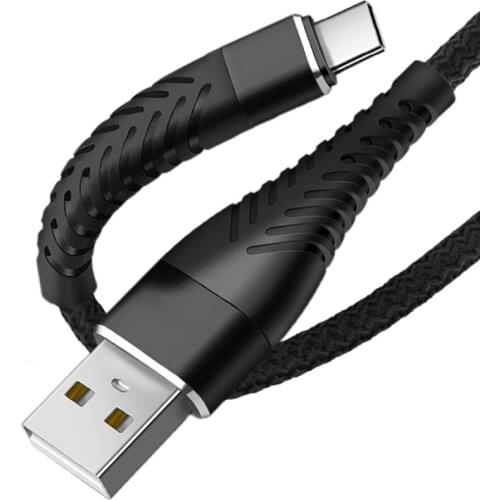 Micro USB Type C Cable 2.4A Nylon Charger Sync Data Wire For Tablet Android Mobile Phone Long Short Portable Cord 0.25M/1M/2M/3M