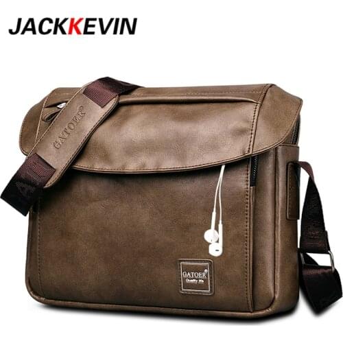 JackKevin 2021 NEW Mens Multifunction Bag Waterproof Leather Satchel Male Shoulder Messenger Bag Large Capacity Crossbody Bag