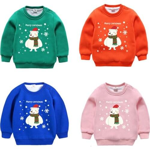 New snowman boys girls sweaters kids christmas pullover thick warm knitted wear children clothing Cotton Long Sleeve tops 1-7Y