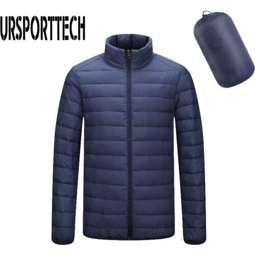 New Fashion Ultra Light Down Jacket Men Autumn Winter Warm Waterproof Down Jackets Male Casual Winter Down Coat Big Size L-4XL