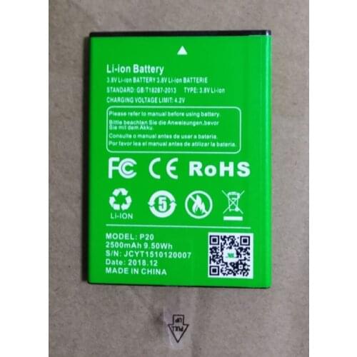 Original XGODY P20 phone battery 2500mah 3.8V for XGODY P20 D27 X6 Mobile Phone 5.5inch 18:9 MTK6580 Quad Core Cell Phones
