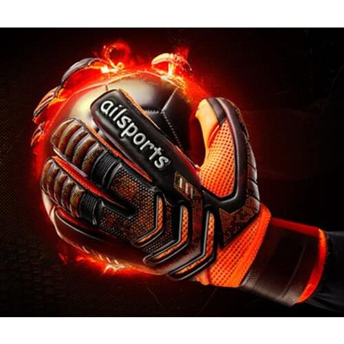 Men Professional Soccer Goalkeeper Gloves Strong 5 Finger Protection Thicken 4mm Latex Kids Goal Keeper De Futebol Goalie Gloves